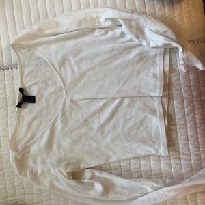 White long sleeve crop top